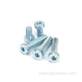 grade 8.8 blue white zinc socket screw with reduced head